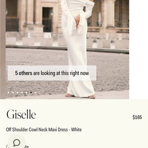 Off Shoulder White Maxi Dress